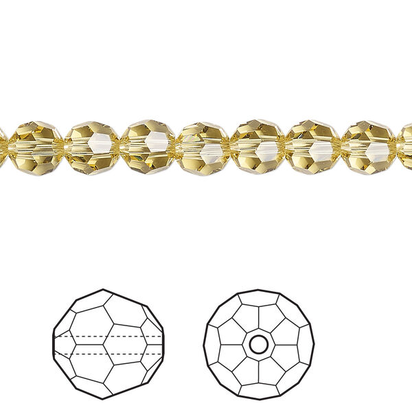 Bead 1pkg360 dark jonquil, Swarovski® ReCreated™ 6mm round 5000 image number 0