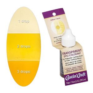 Dye, Castin' Craft&reg;, yellow. Sold per 1-fluid ounce bottle.