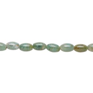 African "jade" 1pkg1, oval bead natural 15 inch 6x4mm