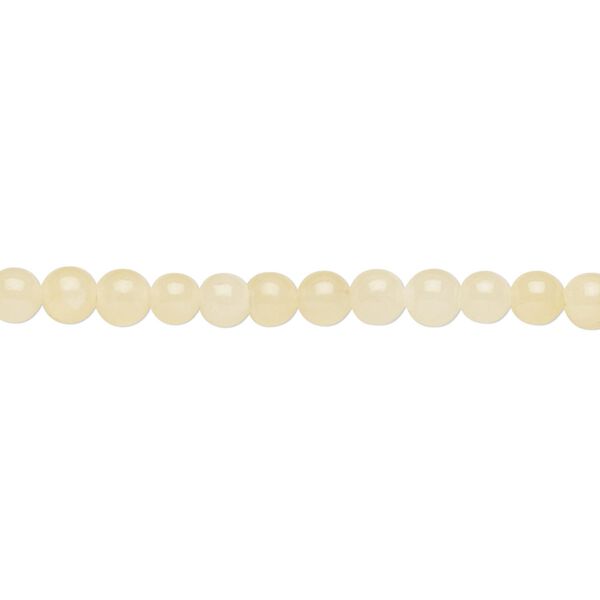 Yellow calcite 1pkg1, round bead 15.5-16 inch 4mm image number 0