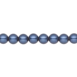 Pearl 25pk blue, Preciosa Czech crystal 6mm round