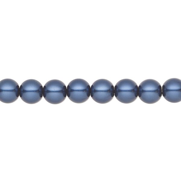 Pearl 25pk blue, Preciosa Czech crystal 6mm round image number 0