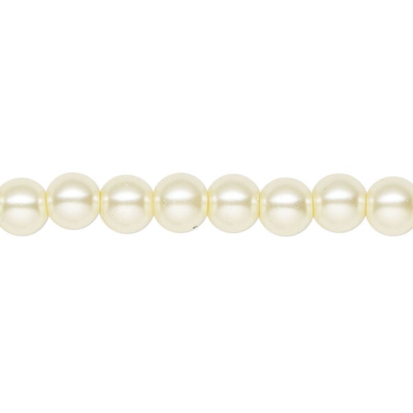 Pearl 1pk ivory, Celestial Crystal&reg; 6mm round 15.5-16 inch image number 0