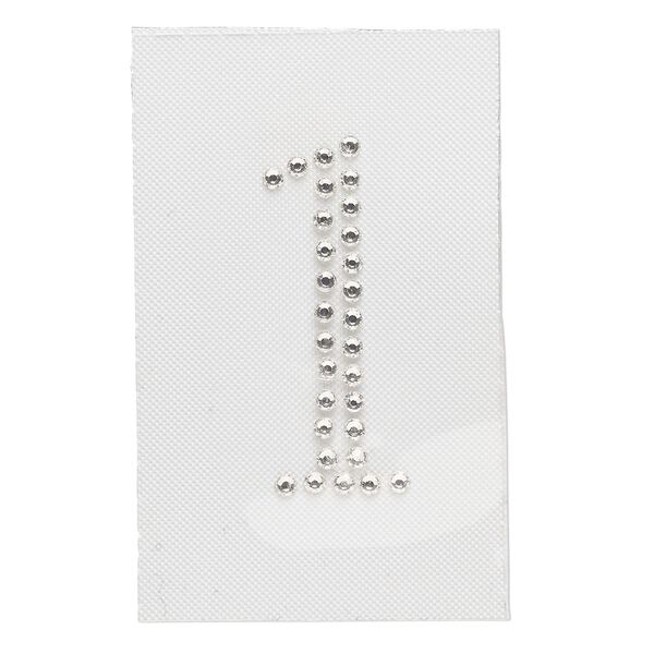Iron-on transfer 1pk crystal clear, Preciosa Czech crystal 33.5x13mm "1" image number 0