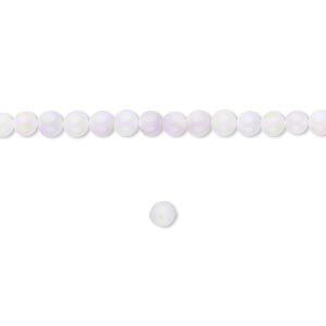 Bead, mother-of-pearl shell (dyed), lavender, 3mm round. Sold per 15" to 16" strand.