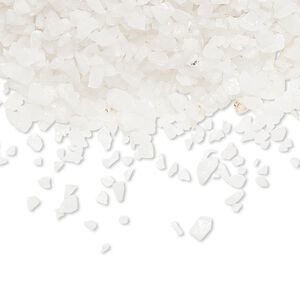 White agate 1pkg1, undrilled inlay chip natural 50g mini
