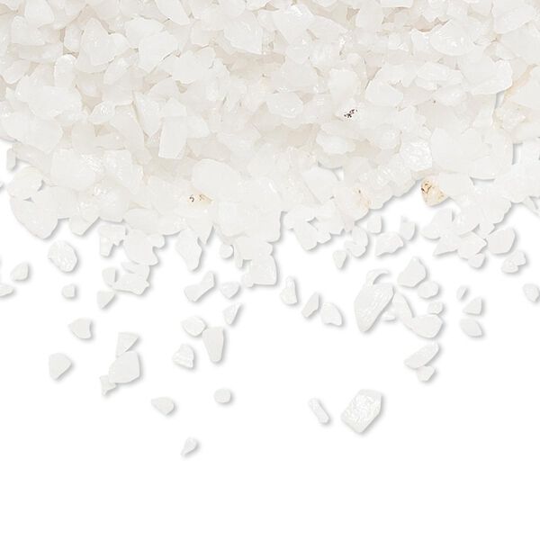 White agate 1pkg1, undrilled inlay chip natural 50g mini image number 0