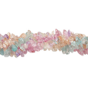 Ice flake quartz 1pkg5, chip bead 15 inch mix medium to extra-large