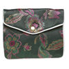Pouch 1pkg3 silver-finished steel and rayon fabric, multicolored, 4.75x4-inch brocade floral. image number 1