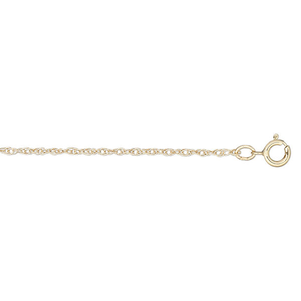 Chain, Gossamer™, 14Kt gold, 0.7mm triple rope, 18 inches with springring clasp. Sold individually. image number 0
