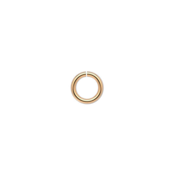 Jump ring, 14Kt gold-filled, 8mm round, 5.4mm inside diameter, 16 gauge. Sold per pkg of 10. image number 0