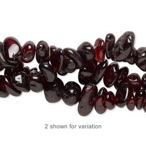 Garnet 1pkg3, chip bead natural 15 inch small