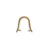 Bail, ice-pick, antiqued brass, 16x8mm beaded shield with dots and braids design, 12mm grip length. Sold individually. image number 1