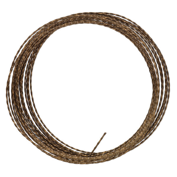 Wire, ParaWire™, vintage bronze-finished copper, twisted square, 21 gauge. Sold per 15-foot section. image number 0
