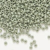 Seed bead, Preciosa Ornela Czech glass, 1pkg500g, 2.8-3.2mm rocaille, opaque matte terra dyed pale eucalyptus chalkwhite (06453) image number 0