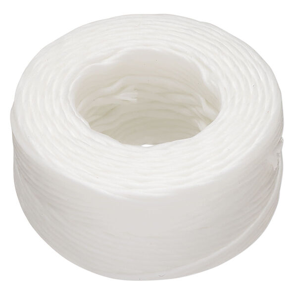Thread, Hemptique®, polyester, pkg/25 yards, white, 1mm smooth. image number 0