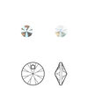 Drop 12pk aquamarine shimmer, Crystal Passions® 6mm pendant mini disk 6428 image number 0