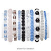 Bracelet mix, stretch, glass and cat's eye glass, mixed colors, 4mm-14x10mm mixed shape, 5 inches. Sold per pkg of 10. image number 2