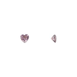Gem, cubic zirconia, alexandrite purple, 4mm faceted heart, Mohs hardness 8-1/2. Sold per pkg of 5.
