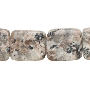 Pink sesame jasper 1pkg1, puffed rectangle bead natural, 15 inch 16x13mm-21x17mm
