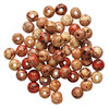 Bead mix, wood (coated), multicolored, 12mm hand-cut round with painted pattern. Sold per pkg of 100. image number 1