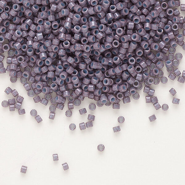 Seed bead, Delica®, glass, pkg/50g, #11 round, opaque mulberry (DB-0662). image number 0