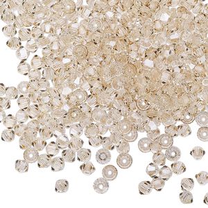 Bead 1440pk crystal honey, Preciosa Czech crystal 3mm bicone