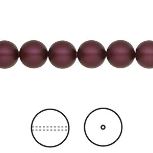 Pearl 50pk elderberry, Crystal Passions® 8mm round 5810