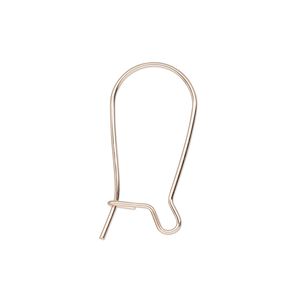 Ear wire 1pkg2 14Kt rose gold-filled, 21mm / open loop, 22 gauge 1 pair