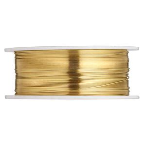 Wire, Wrapit®, jeweler's bronze, dead-soft, round, 24 gauge. Sold per 0.25-pound spool, approximately 220 feet.