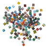 Bead mix, millefiori glass, translucent and transparent multicolored, 5-7mm cube. Sold per 2-ounce pkg, approximately 120 beads. image number 1