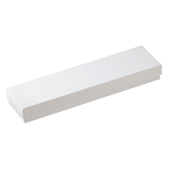 Box 1pkg6, paper and "cotton" filled, white, 8 x 2 x 7/8 inches rectangle image number 0