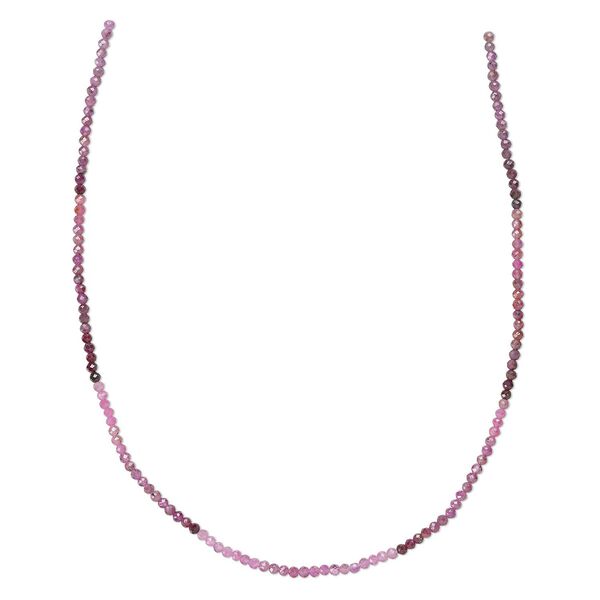 Pink tourmaline 1pkg1, hand-cut faceted round bead natural 12 inch 3mm image number 0