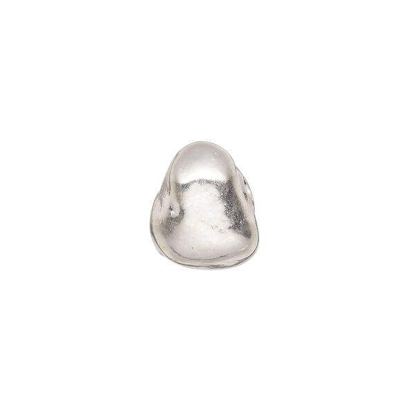 Bead 1pkg1 sterling silver, 14x12mm nugget, electroformed JBB Findings image number 0