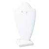 Display, necklace and earring, leatherette, white, 10 x 5-1/2 x 5 inches, VELCRO&reg;-style tab on back. Sold individually. image number 0
