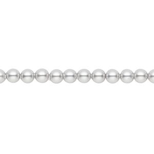 Pearl 500pk light grey, Crystal Passions® 4mm round 5810