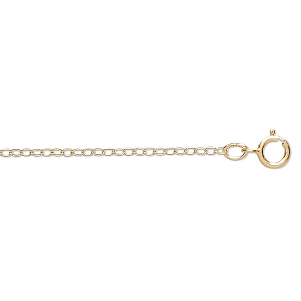 Chain, Gossamer™, 14Kt gold-filled, 1.2mm flat cable, 16 inches with springring clasp. Sold individually. image number 0