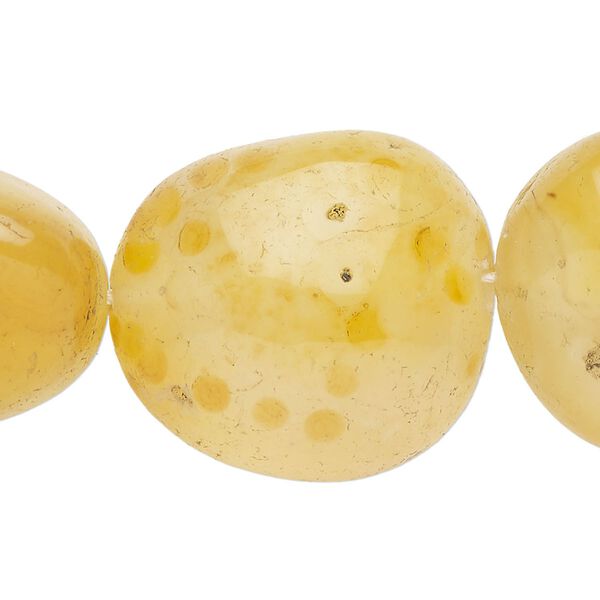 Golden agate 1pkg1, hand-cut tumbled nugget bead, light 15.5-16 inch graduated small to medium image number 0