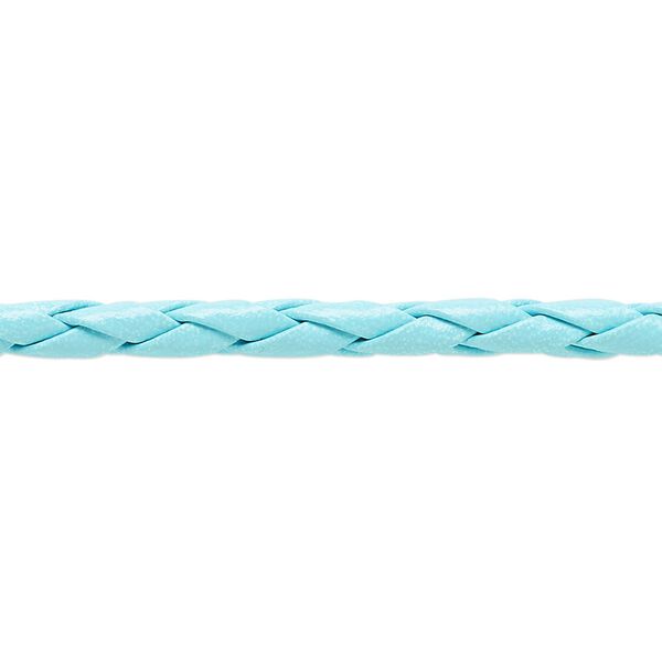 Bolo cord, leatherette, light blue, 3.5-4mm textured round. Sold per pkg of (10) 36-inch lengths. image number 0