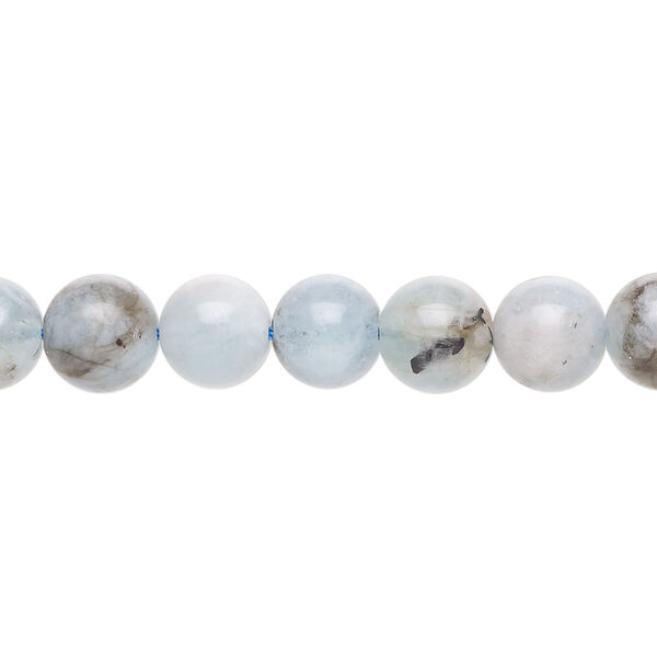 Aquamarine 1pkg1, round bead D grade, 15 inch 7-9mm image number 0