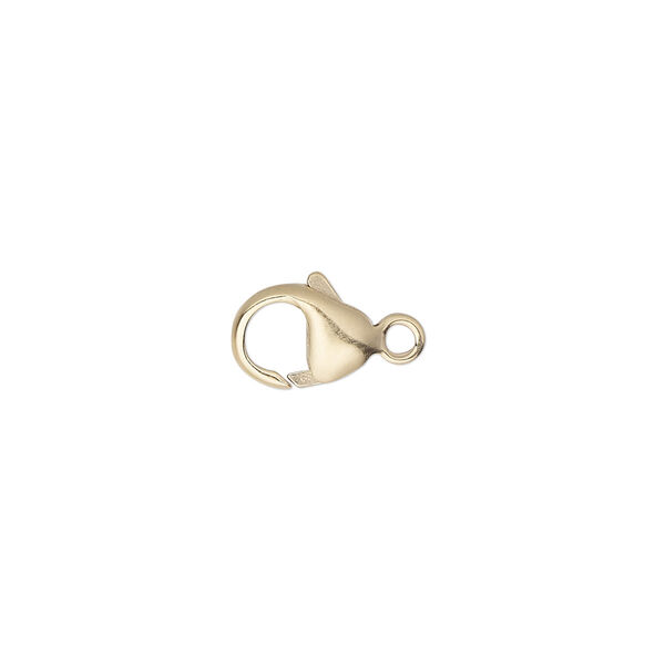 Clasp, lobster claw, 14Kt gold-filled, 10x8mm. Sold individually. image number 0