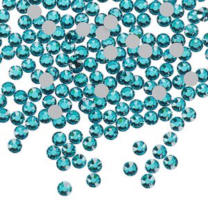 Flat back, Dance With Me™ crystal rhinestone, blue zircon, foil back, 3-3.2mm rose, SS12. Sold per pkg of 144 (1 gross).