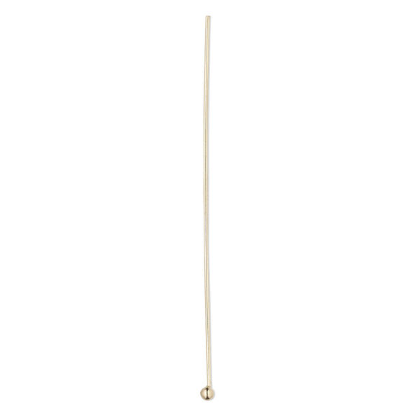 Head pin, 14Kt gold-filled, 1-1/2 inches with 1.5mm ball, 24 gauge. Sold per pkg of 4. image number 0