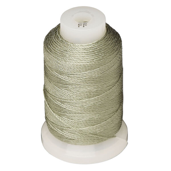 Thread, Purely Silk™, dark green, size FF. Sold per 115-yard spool. image number 0