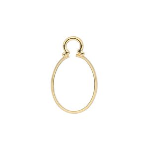 Drop, Cinch Mount, 14Kt gold-filled, 16x12mm oval setting. Sold individually.