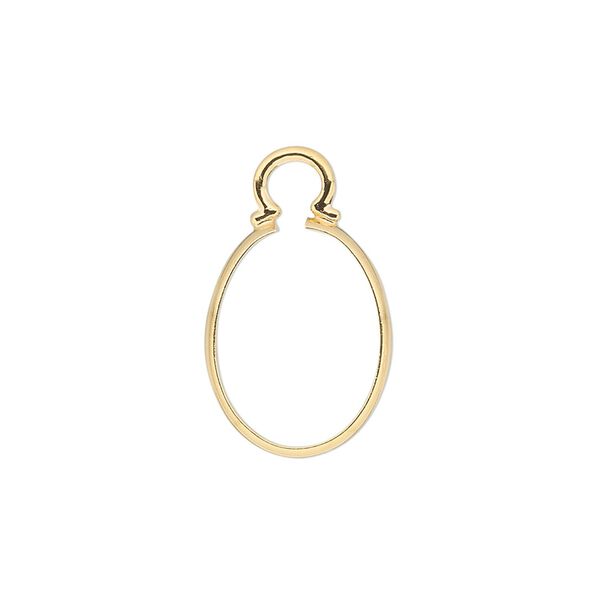 Drop, Cinch Mount, 14Kt gold-filled, 16x12mm oval setting. Sold individually. image number 0