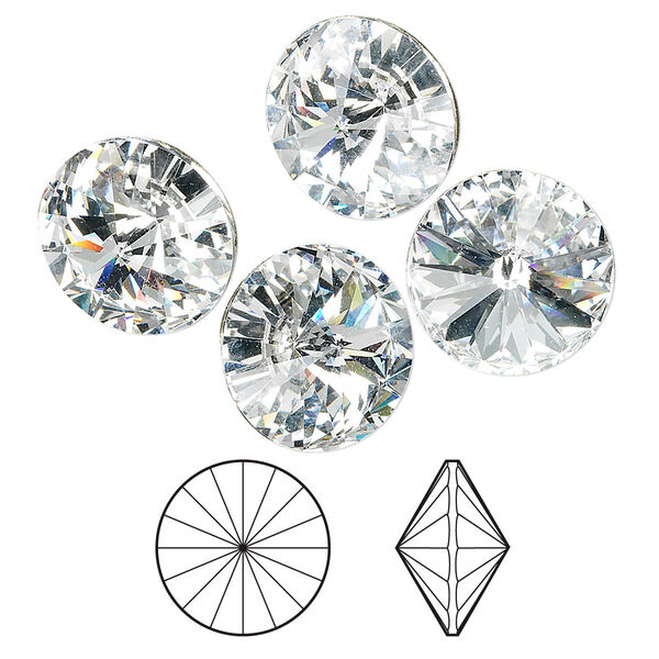 Chaton 4pk crystal foil back, Crystal Passions® 14mm rivoli 1122 image number 0