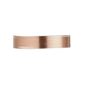 Wire, 12Kt rose gold-filled, half-hard, round, 26 gauge. Sold per pkg of 25 feet.