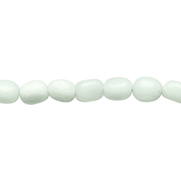 Amazonite 1pkg1, pebble bead natural B grade, 15.5-16 inch small image number 0