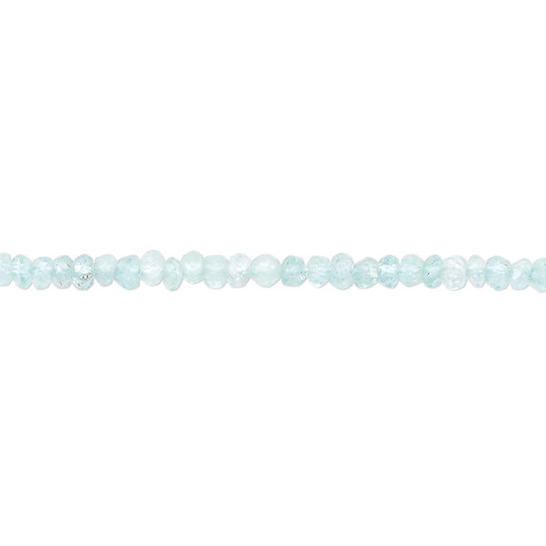 Apatite 1pkg1, hand-cut faceted rondelle bead natural B+ grade, 13 inch 3x2mm-4x3mm image number 0